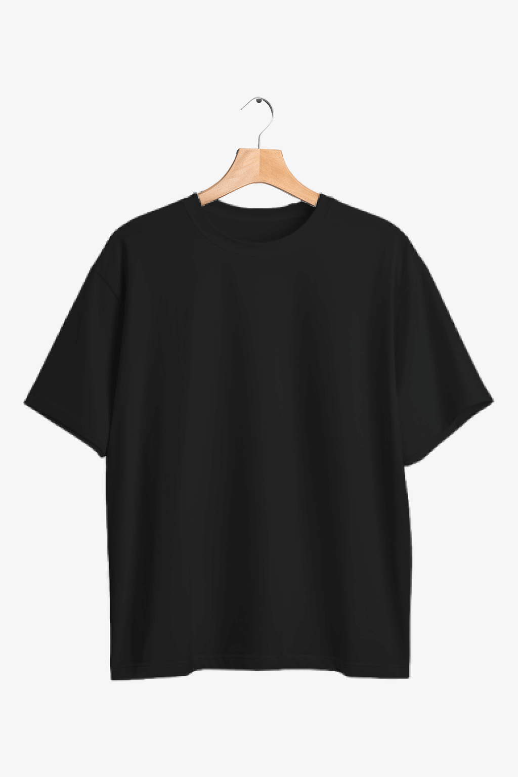 Oversize Black 240 GSM Combed Cotton French Terry Boxy Cut