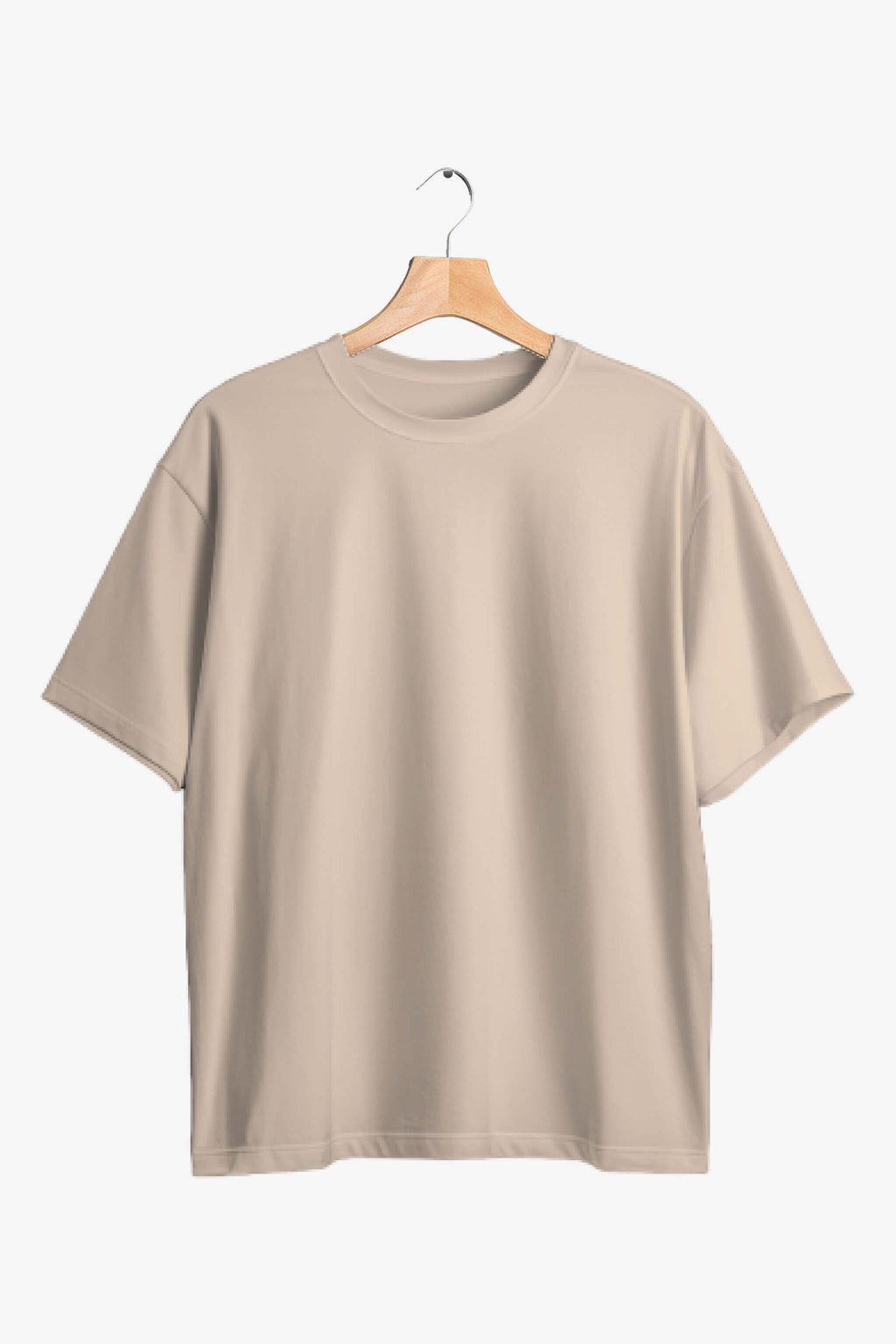 Oversize Beige 240 GSM Combed Cotton French Terry Boxy Cut