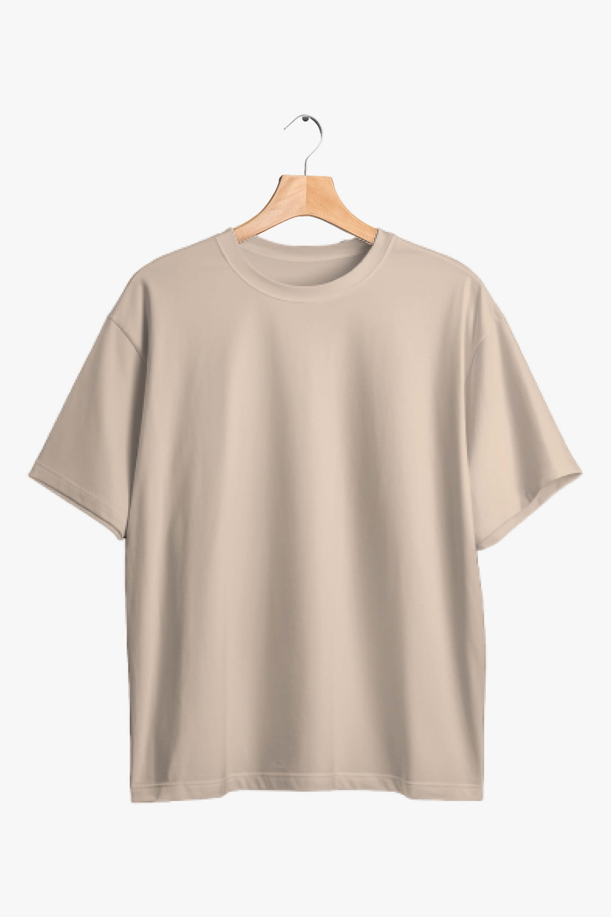 Oversize Beige 240 GSM Combed Cotton French Terry Boxy Cut