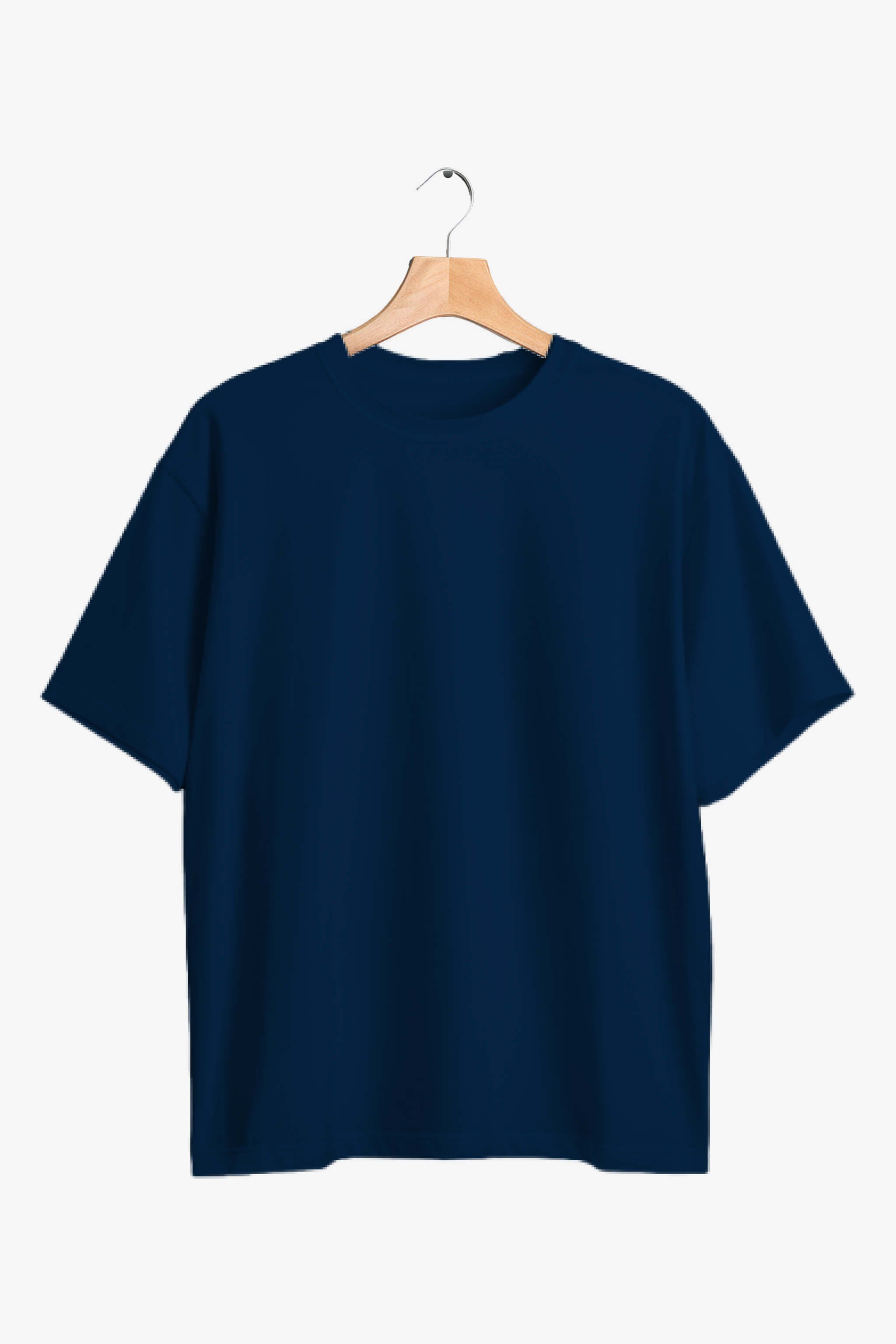 Oversize Navy Blue 240 GSM Combed Cotton French Terry Boxy Cut