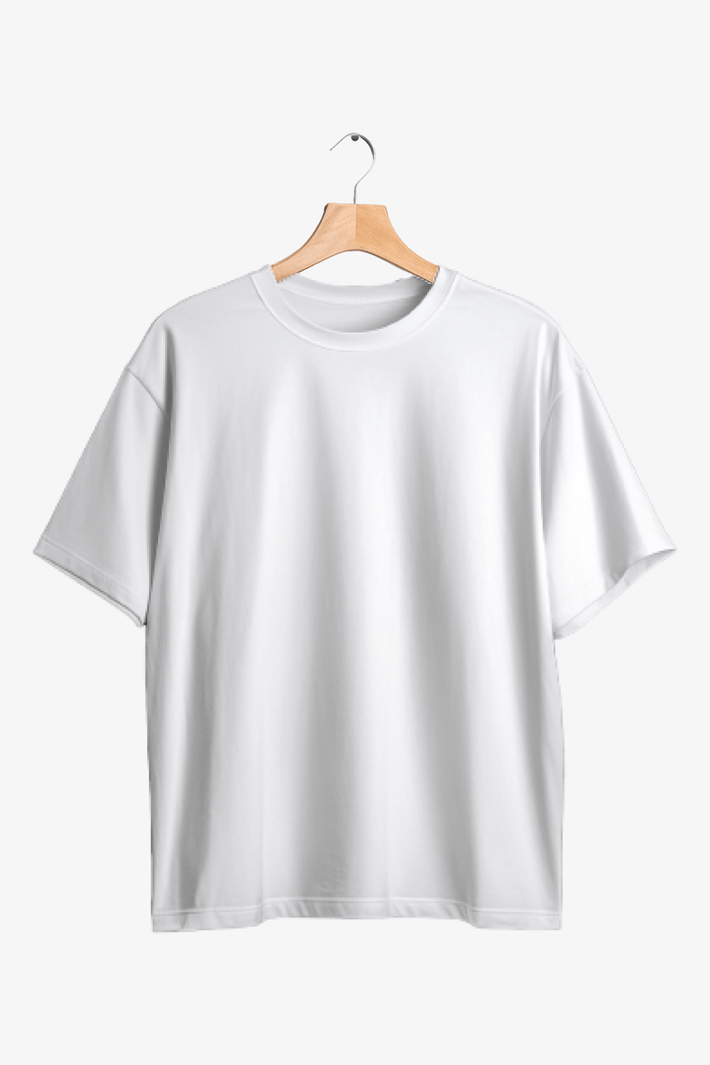 Oversize White 240 GSM Combed Cotton French Terry Boxy Cut