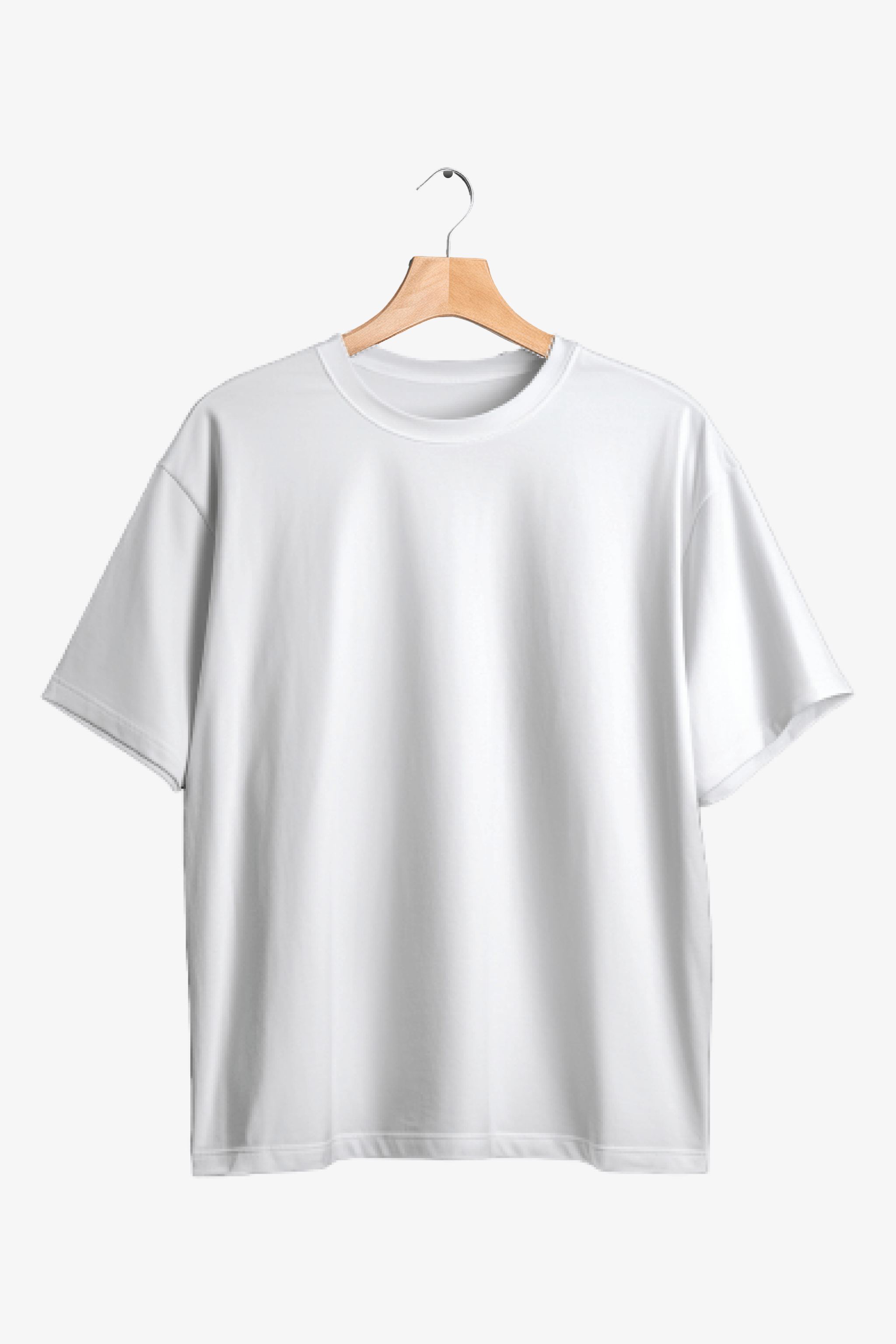 Oversize White 240 GSM Combed Cotton French Terry Boxy Cut
