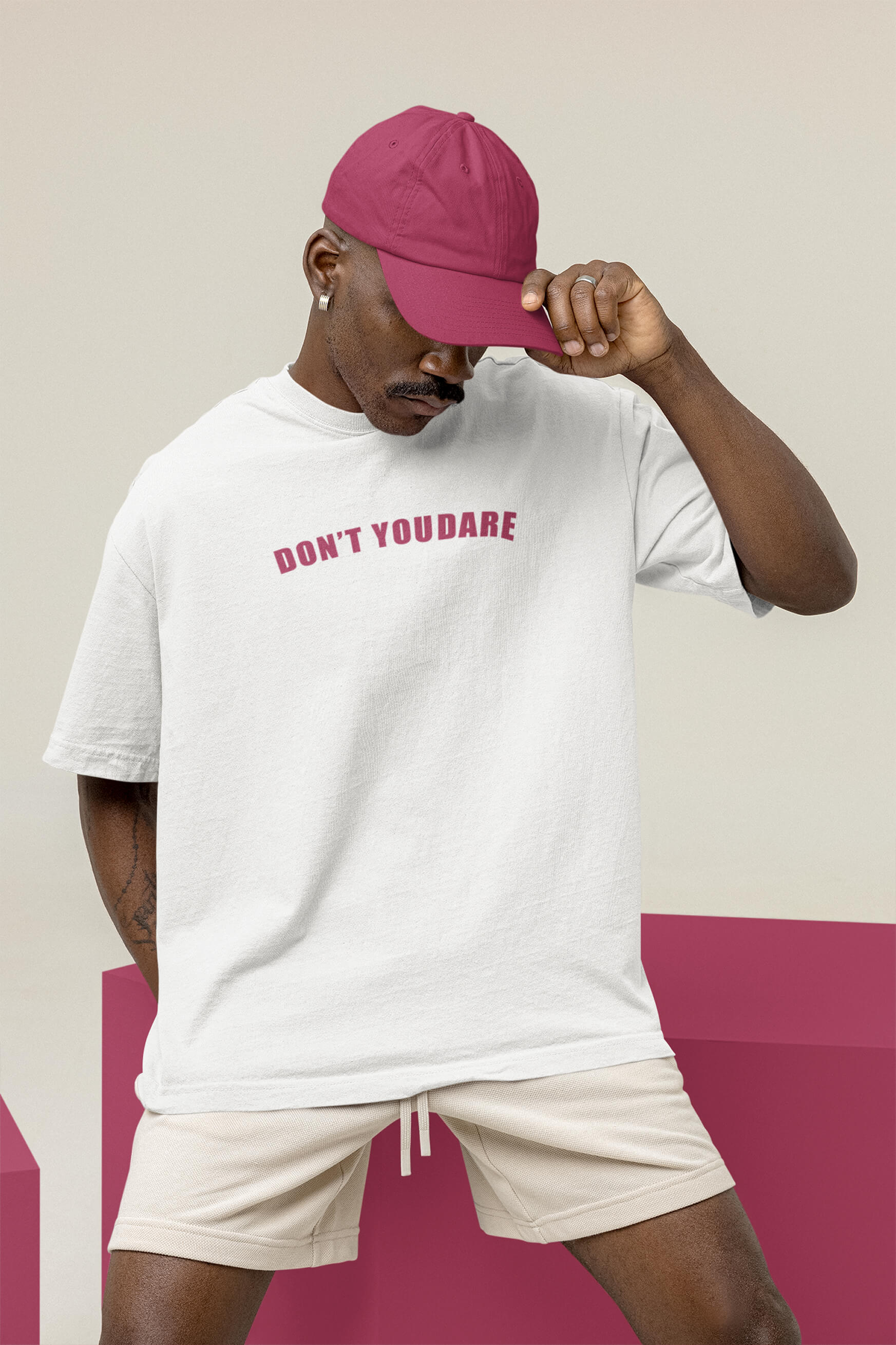 DON'T YOU DARE TERRYKNIT OVERSIZED TSHIRT